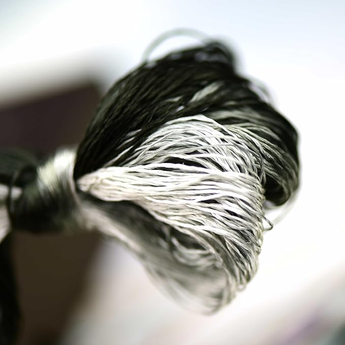 Natural Silk Thread – 6 Colors, 110m Each, Hand-Dyed Premium Silk Floss for Fine Embroidery, Needlepoint, and Handcrafts