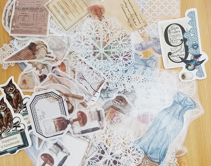 Vintage Scrapbook Supplies Pack for Adults, Decorative Nature Retro Paper Stickers Collection for Journal DIY Arts Crafts Album Bullet Journals Planners (Home)