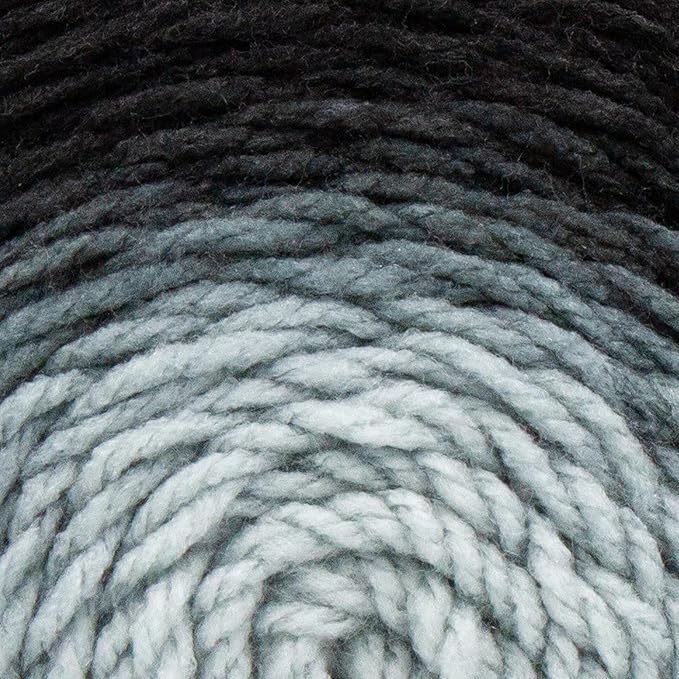 Lion Brand Yarn Mandala Gradient, Multicolor Yarn for Knitting, Crochet and Crafting, Black, 3 Pack
