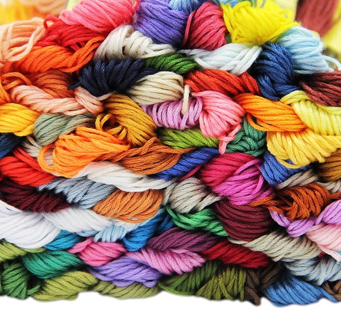atdawn rainbow color embroidery thread,cross stitch threads, bracelets floss, crafts floss (200 colour)