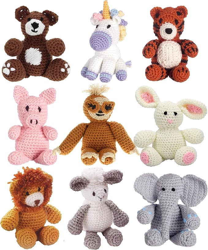 LEISURE ARTS - Crochet Kits, Friends Ursula Unicorn, 3", Crochet Kit for Beginners, Complete Kit, Animal Kits, Animal Kit, DIY Amigurumi Kits