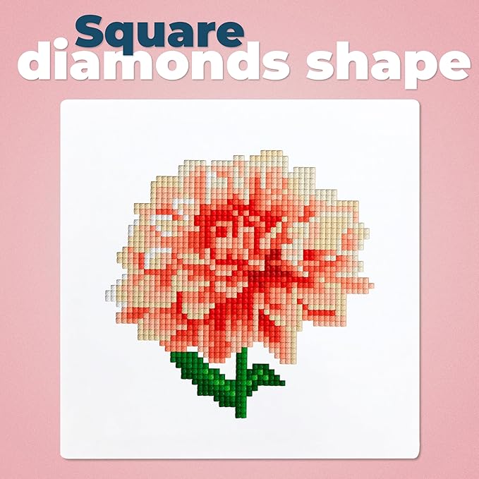 LuwoArte 16 Pack Diamond Painting Kits for Adults – Flower Garden-Themed Diamond Art Kits – Full Drill DIY Paint Gem Art for Adults – 5D Diamond Painting Kit – Relaxing Craft for Home Wall Décor
