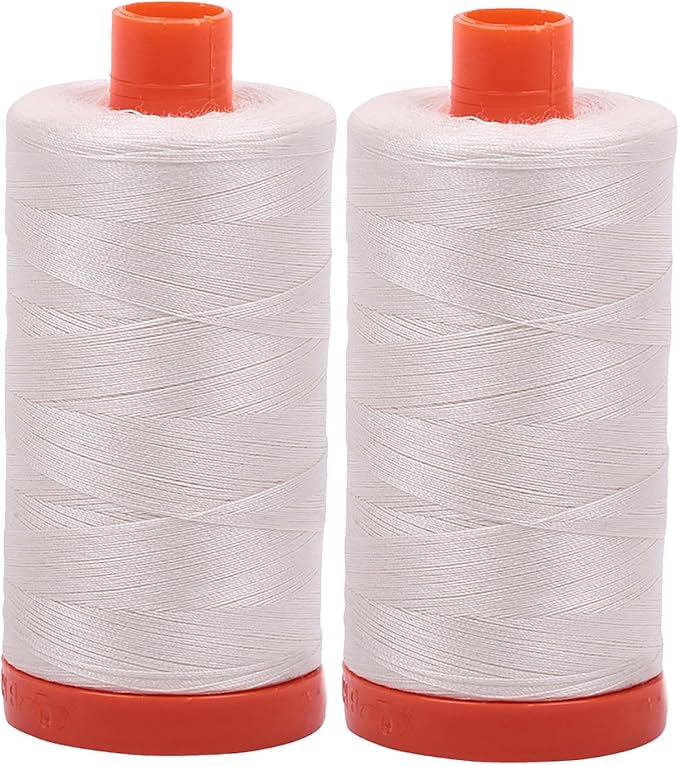 Aurifil Mako 50wt Thread 2 Large Spools: Muslin (2311x2)