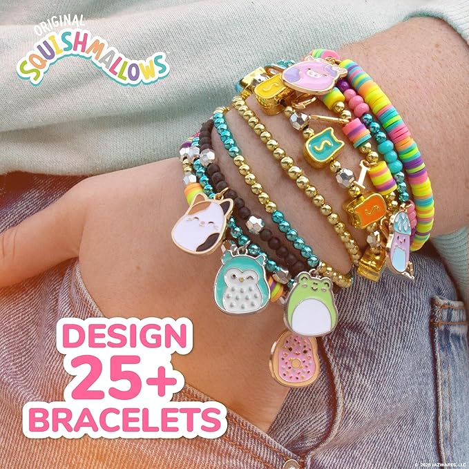 Original Squishmallows Bracelet Design Set, Cute & Friendship Bracelet Kit, Jewelry Making Kit, Charm Bracelet Making Kit, Beading & Jewelry Making, Friendship Bracelet Making Kit