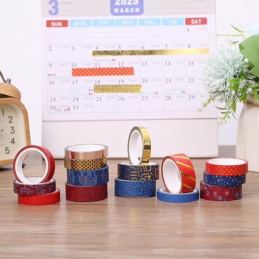 Mr. Pen Washi Tape Set, 15 Rolls, Gilded Grandeur, Metallic Foil, Decorative Tape, Washi Tapes, Scrapbook Tape, Scrapbook Washi Tape, Craft Tape, Washy Tape
