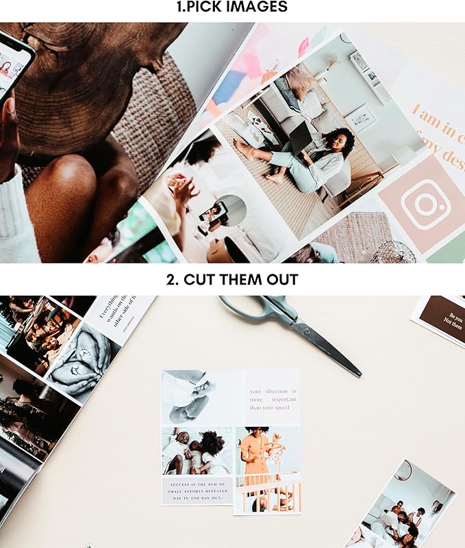 Lamare Vision Board Book for Black Women – 1000+ Vision Board Supplies & Pictures | Vision Board Kit, Magazines for Vision Board & Collage Book - Visualize & Manifest Life Goals