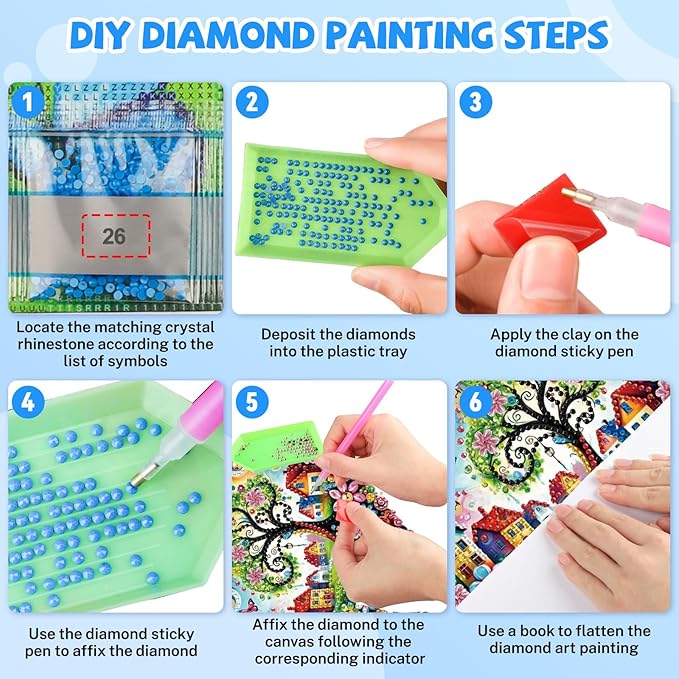 Bowetile Heart-Shaped Flower Diamond Art Hanging Kits for Adults, Diamond Art Suncatchers Tree of Life, 5D Special Shape Diamond Painting Pendant Window Ornament Gifts for Home Wall Decor