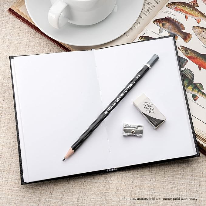 Pentalic - 4"x 6" Hardbound Sketchbook, 110 Sheets, Black
