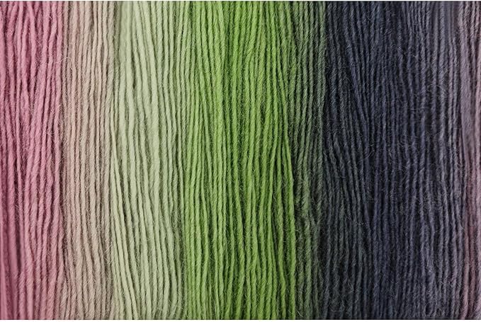 NICEEC 2 Skeins Rainbow Soft Yarn 100% Wool Gradient Multi Color Yarn for Crocheting Knit Total Length 180m×2(196yds×2,50g×2)-7#