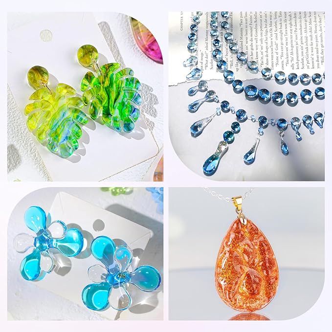 100g UV Resin kit -Super Clear, Hard Premixed and Fast Curing for Jewelry Making, Mold DIY Craft Decoration, Coating