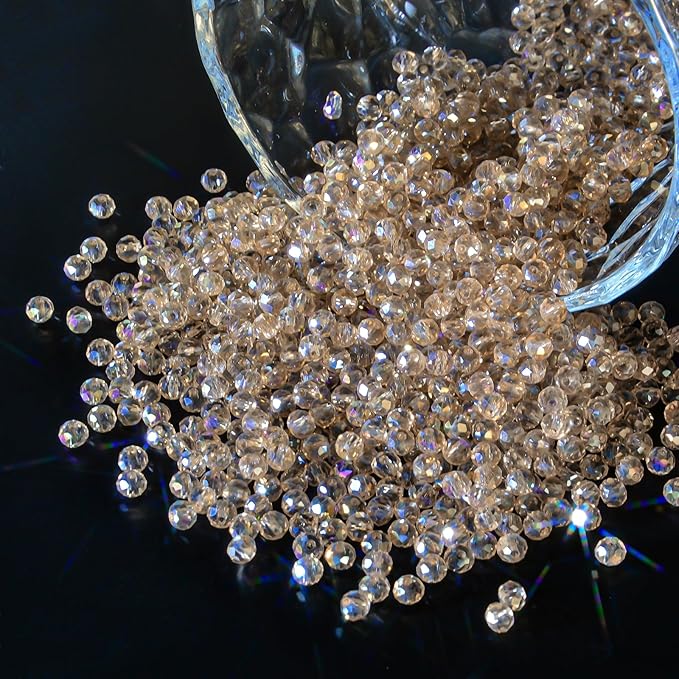 laopottbeads 1200pcs 4mm 4 for jewelry making beads for bracelets necklace pendants making supplies(silver champagne)