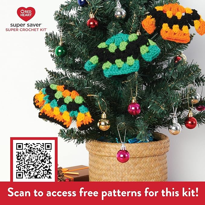 Red Heart Super Saver Super Yarn Crochet Kit with Accessories for Crochet & Knitting & Amigurumi Projects