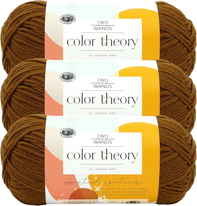Lion Brand Yarn, Color Theory Worsted Weight Yarn for Knitting and Crochet, Spice, 3 Pack, Acrylic Fiber with Modern Color Palette, Perfect for Sweaters, Hats and Cozy Blankets