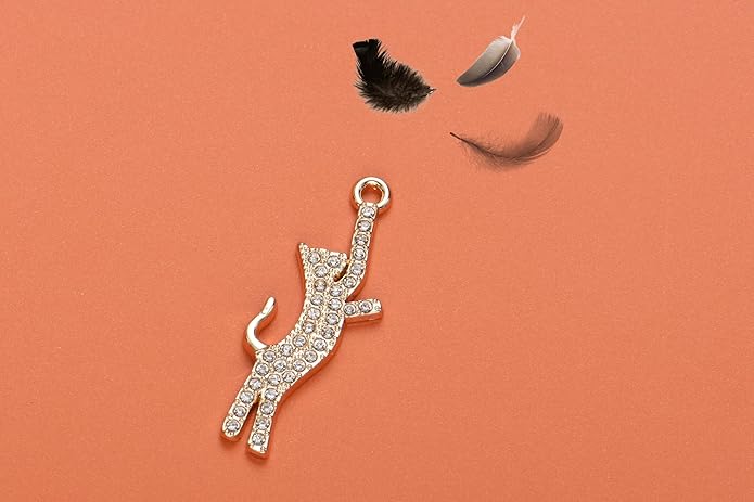 Pack of 20 Rhinestone Charms Gold Plated Pendants Pave Crystal Accessories for Necklace Bracelet Jewelry Making DIY Crafting