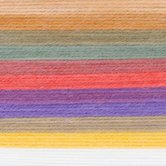 Lion Brand Yarn, Mandala DK Lightweight Yarn for Knitting, Crochet, and Crafts, Moomba, 3 Pack, Self-Striping Acrylic Fiber for Baby Blankets, Multicolor Shawls and Variegated Cardigans