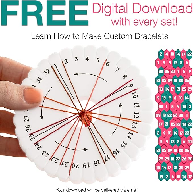 Friendship Bracelet String Kit - Cross Stitch Hand Embroidery Floss Set with Organizer Box for Beginners. Friendship Bracelet Kit for Adults. Bracelet String Box Supplies Coded Thread Patterns Needles