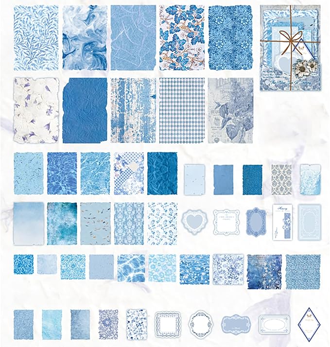 100 Sheets Vintage Scrapbook Papers Journaling Scrapbooking Supplies Kit junk journal supplies Decorative Craft Paper for Planner, Collage Paper Embellishment