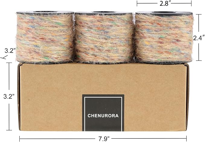 Sparkle Yarn, Colorful Yarn, Fuzzy Yarn for Crocheting Knitting Crafts, Set of 3 Rolls (Misty Starburst)