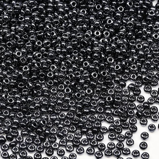 Bala&Fillic Black Pearl Color 3mm Seed Beads About 3600pcs/100Grams in Bag, 8/0 Glass Craft Beads for Making Bracelet and Necklace (Black Pearl)