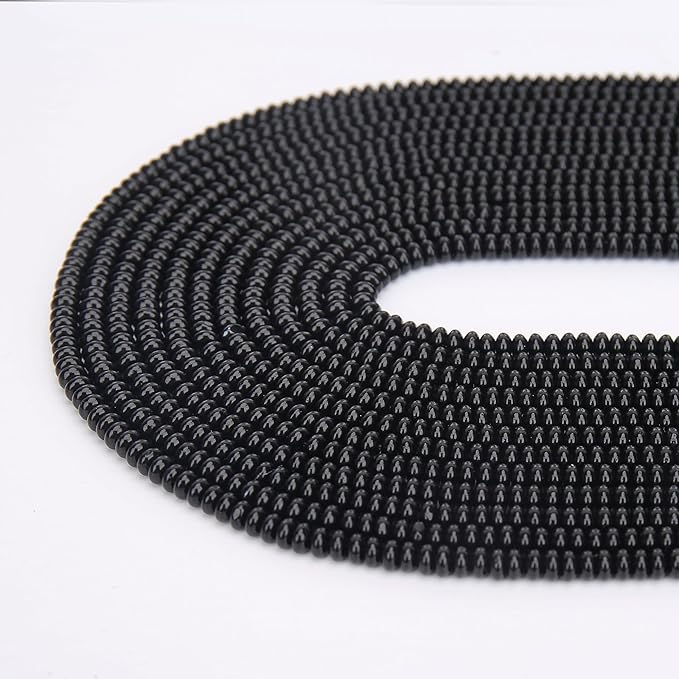 2 Strands (300PCs) Natural Black Obsidian Rondelle Beads, 2 * 4mm Gemstone Loose Spacer Abacus Disk Beads for DIY Bracelet Necklace Earrings Jewelry Making, Craft Supplies Beading Kit