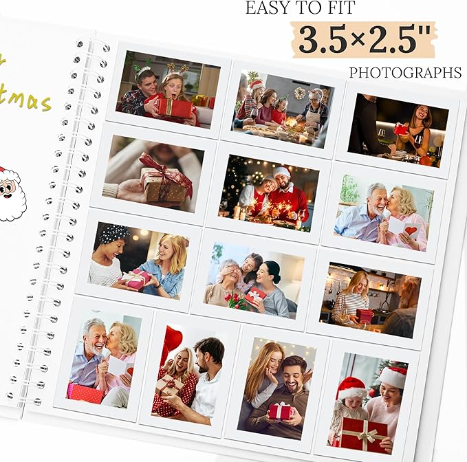 Scrapbook 12x12 Inch DIY Scrapbook Album Hardcover Kraft Paper Scrap Book Photo Albums 100 Pages Perfect for 4x6 / 5x7 / 6x8 Photos Memory Book for Family, Wedding