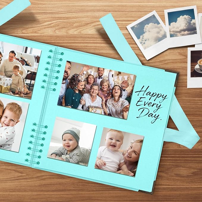 Scrapbook Album 10x10 Inch - Hardcover Kraft Paper Photo Album with 80 Pages, Memory Book for Wedding, Anniversary, Family, Christmas, Baby Shower, Ideal for Preserving Precious Moments