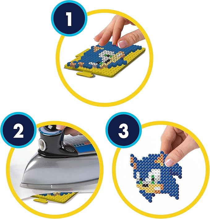 Perler 80-57249 Sonic The Hedgehog Deluxe Fused Bead Craft Activity Kit with 14 Projects, Multicolor, 4504 Pieces
