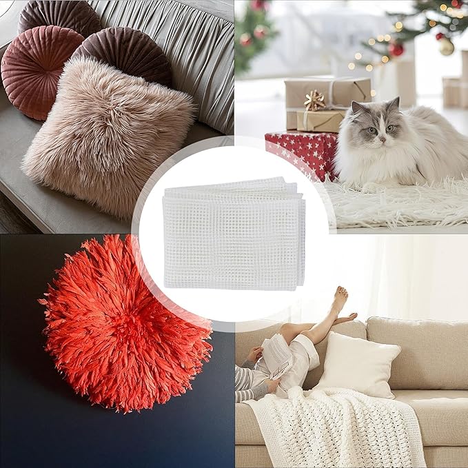 Latch Hook Canvas Mesh, Rug Canvas for Making Rug Blank Rug Hooking Mesh Canvas Latch Hook Rug Making Carpet Tapestry Kit Tool for Embroidery Crafts Decoration, 150 * 100cm