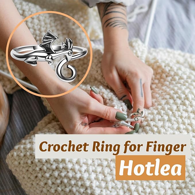 8 Pieces Crochet Tension Rings for Crocheting Yarn Guide Ring for Finger Yarn Crochet Ring Knitting Accessories