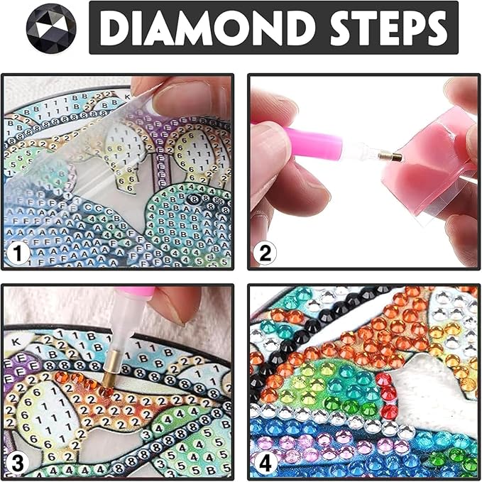 Yomiie Book Flowers Sun Catcher Window Hanging - DIY Double Sided Bouquets Diamond Painting Pendant Kit, Acrylic Diamonds Art Ornament for Front Door Sign & Indoor/Outdoor Garden Decor(8x8 inch)