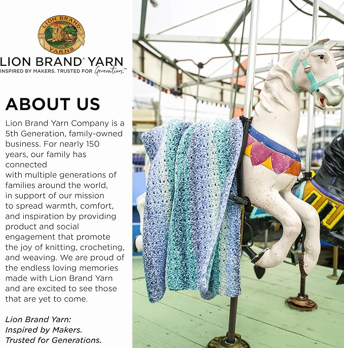 Lion Brand Yarn, Mandala Ombré Variegated Yarn for Crocheting, Knitting, and Crafts, Felicity, 3 Pack, Soft, Acrylic Fiber for Cozy Blankets, Worsted Weight Sweaters and Colorful Shawls