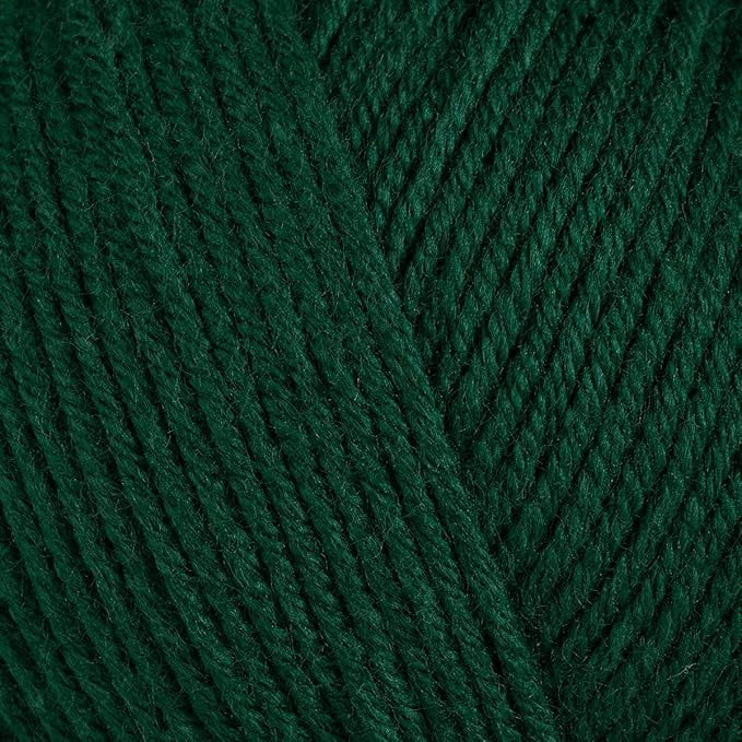 Estako Happy Cotton, 60% Cotton 40% Acrylic Yarn, Soft, Fine/Sport (2) for Crochet and Knitting 1.76 Oz (50g) / 180 Yrds (165m) (4930 - Dark Green)