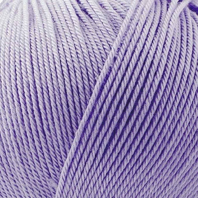 Silky Touch Acrylic Yarn - Soft Sport Weight Yarn for Crochet & Knitting - 100g / 383yds - 100% Microfiber Acrylic - Lightweight Fine Smooth Yarn(Purple - Larkspur Flower, 2 Skeins)