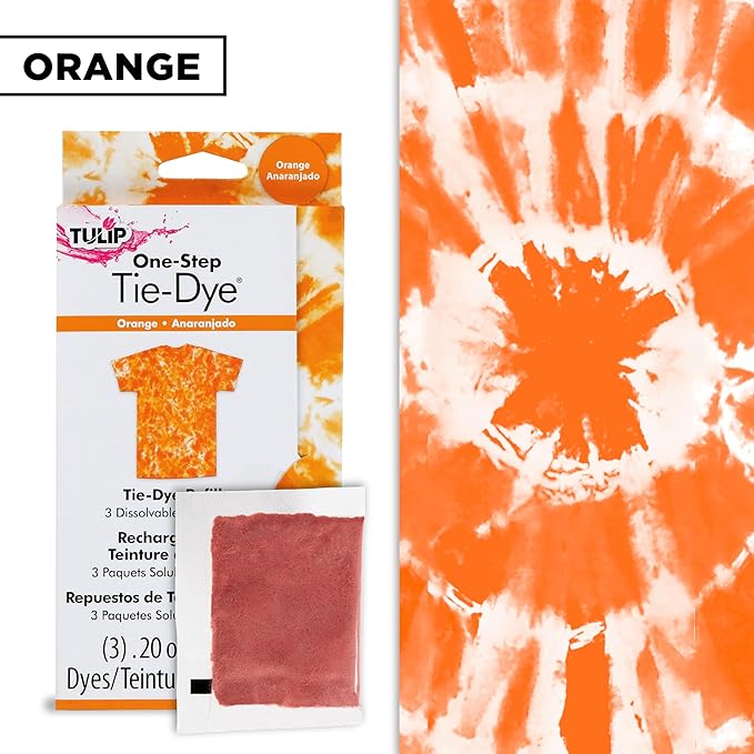 Tulip One-Step Tie-Dye Kit Dye Refill Packs, Orange