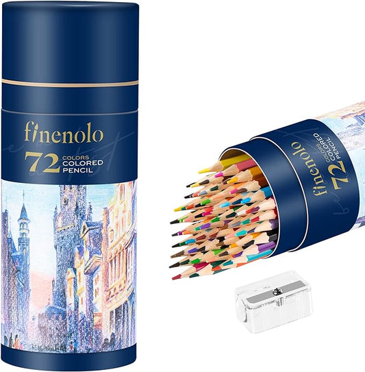 72 Colored Pencils for Adult Coloring Books, Soft Core, Art Drawing Pencils for Artists Beginners, Coloring Pencils Set with Sharpener for Coloring, Sketching, Painting
