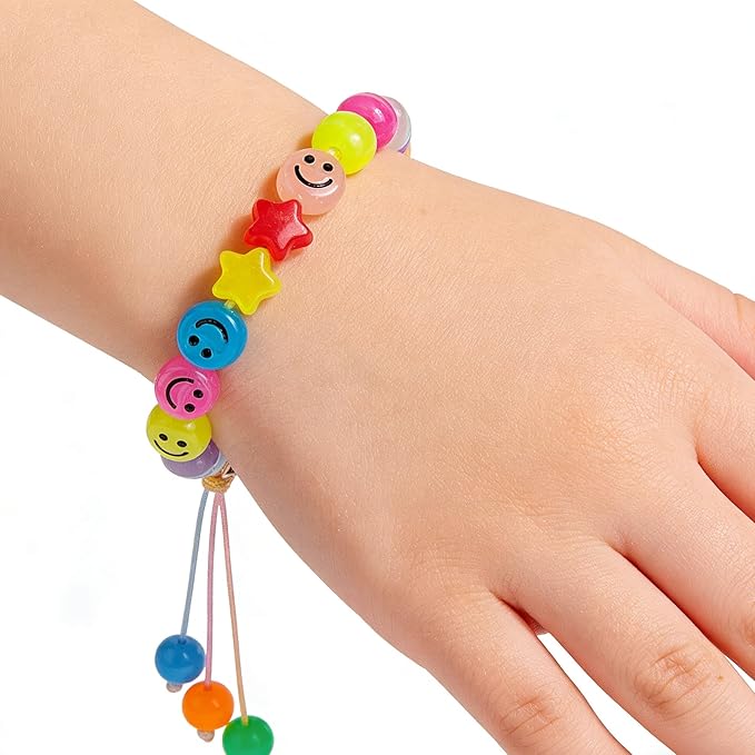1000pcs Pony Beads, 15 Color Kandi Beads for Bracelets Making Kit, Hair Braids Crafts Jewelry Making Crafts Friendship Necklace Earrings DIY(Large Hole Luminous Mixed Color)