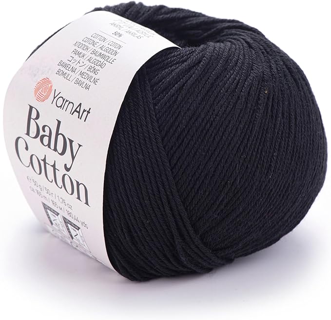 YarnArt Baby Cotton Yarn - Soft Knitting Yarn for Baby & Summer, 50% Cotton 50% Acrylic, 1.76 Oz, 180.44 Yds, Ideal for Amigurumi & Crochet Projects (460)