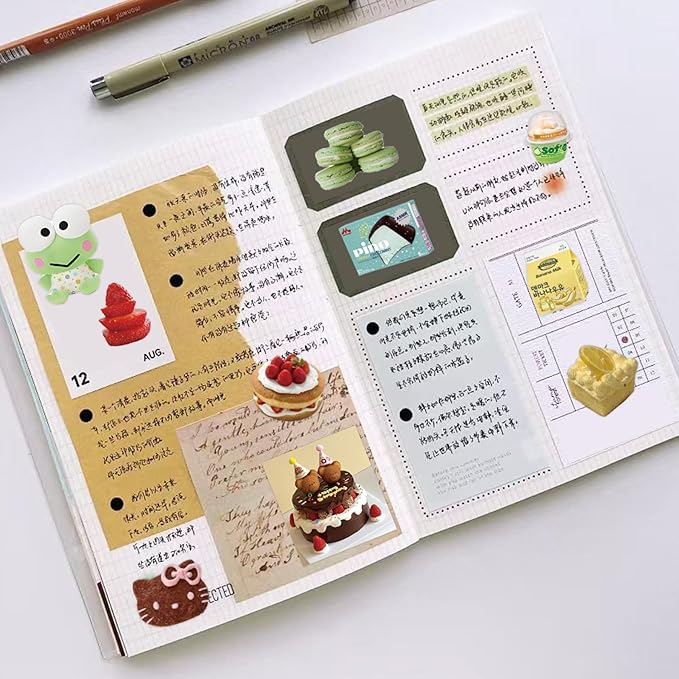 600+ Pcs Kawaii Food Stickers - 30 Sheets Cute Decals for Journals, Planners, Water Bottles & Scrapbooking - Acid-Free Vinyl Prayer Board Supplies-Vision Board Supplies(Green)