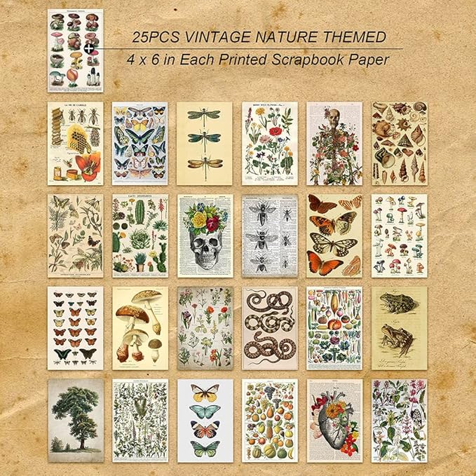 150 Sheets of Scrapbook Paper, Aesthetic Vintage Scrapbooking Supplies Pack, Ephemera for Junk Journal, Cute Notebook Stationary Journal kit, Wall Collage Kit, Vintage Decor