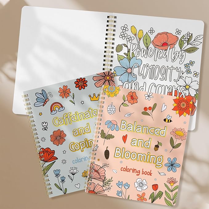 Beautiful Adult Coloring Book Set of 2 for Relaxation - Sassy Motivational and Funny Color Books - The Perfect Stress-Relieving Gift for Women