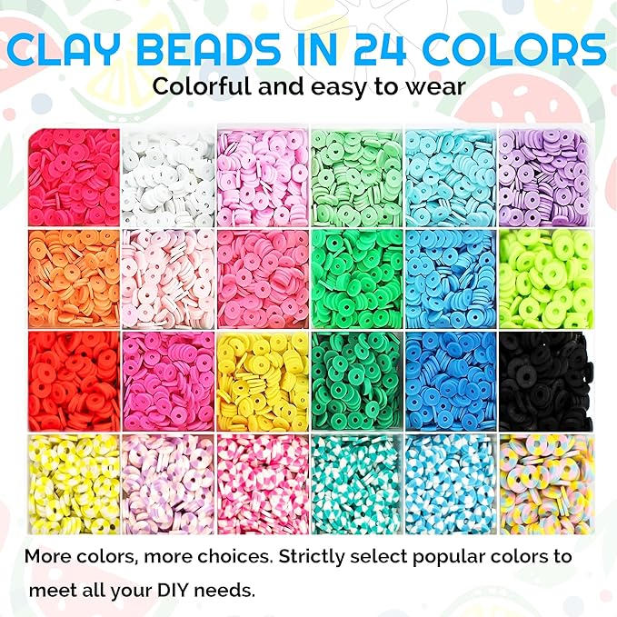 iumulinrui Friendship Bracelet Kit Concert Bracelets Merch, 5200 Pcs Clay Beads Bracelet Making Kit Tricolor Letter Bead, Jewelry Set with Pendant, DIY Craft Gifts Suitable for Beginners (Blue)