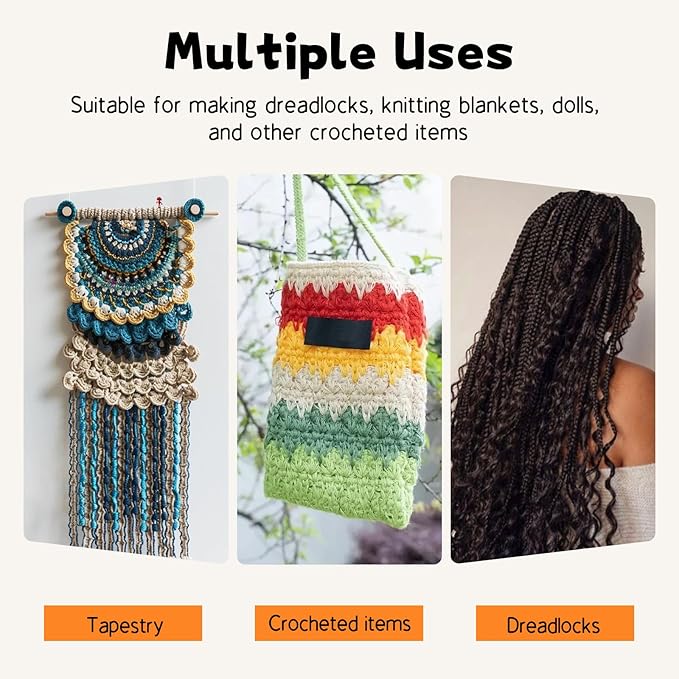 Giwrmu 3 Pcs Latch Hook Tools, Wooden Bent Latch Hooks Kits for Adults, Large Latch Hook Crochet Needle for Hair Extension, Micro Braids and Carpet Craft