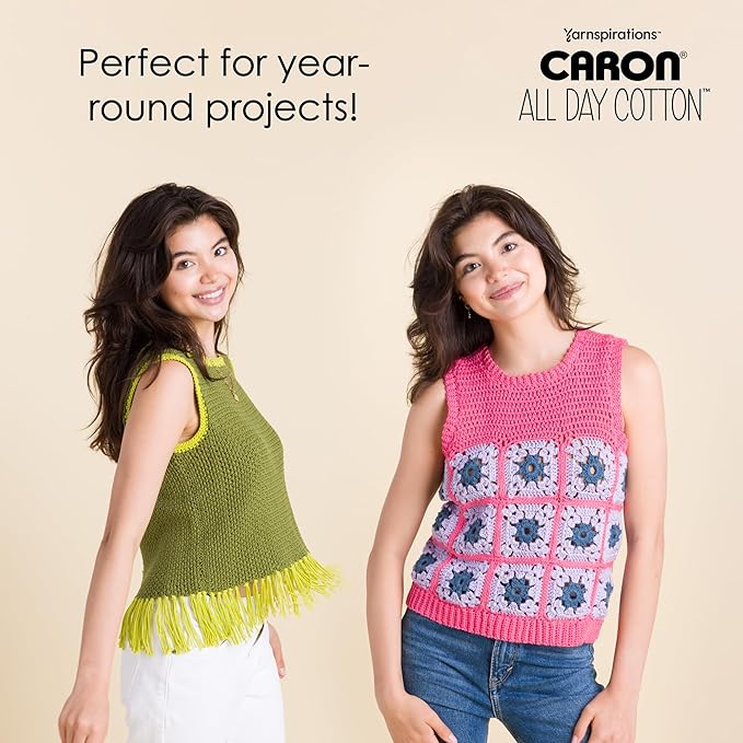 Caron All Day Cotton - 3 Pack of 173 Yards/3.52 oz Mauve 100% Mercerized Cotton Yarn