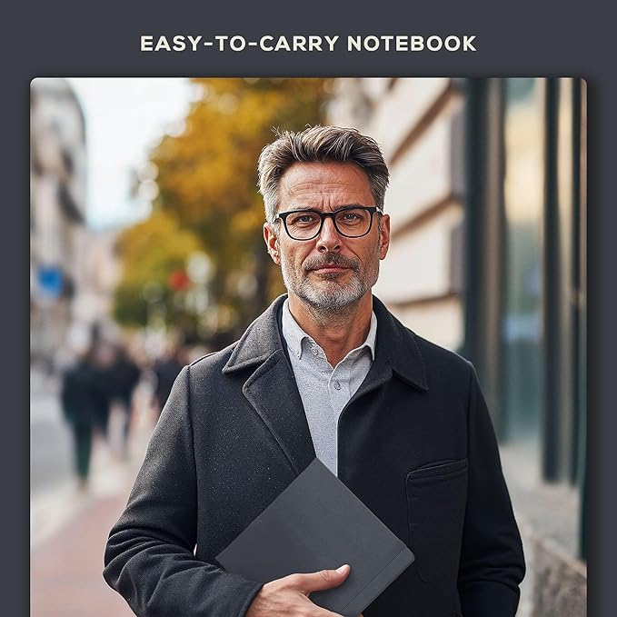 Beechmore Books Square Mixed Media Sketchbook - 8x8 Inch Professional Art Journal, 160 GSM / 98 lb Ivory Paper, Perforated Pages, Vegan Leather Hardcover, Lay-Flat Design for Drawing & Doodling