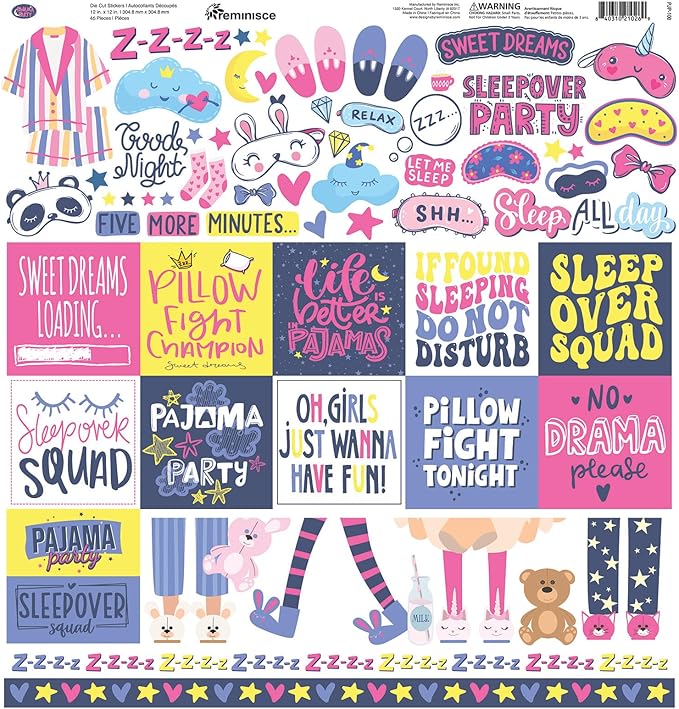 Reminisce Pajama Party Scrapbook Collection Kit