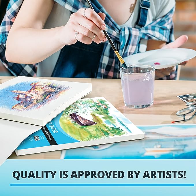 Bellofy 2X Watercolor Paper Pad, 100 Sheets, 9x12 Inches | Ideal for Kids, Artists & Beginners Love | Watercolor Sketchbook for Watercoloring Techniques | Great Gift Idea