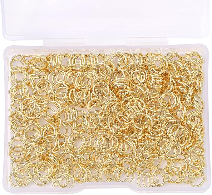 14K Gold Plated Jump Rings Non Tarnish 6mm 400pcs for Jewelry Making Findings
