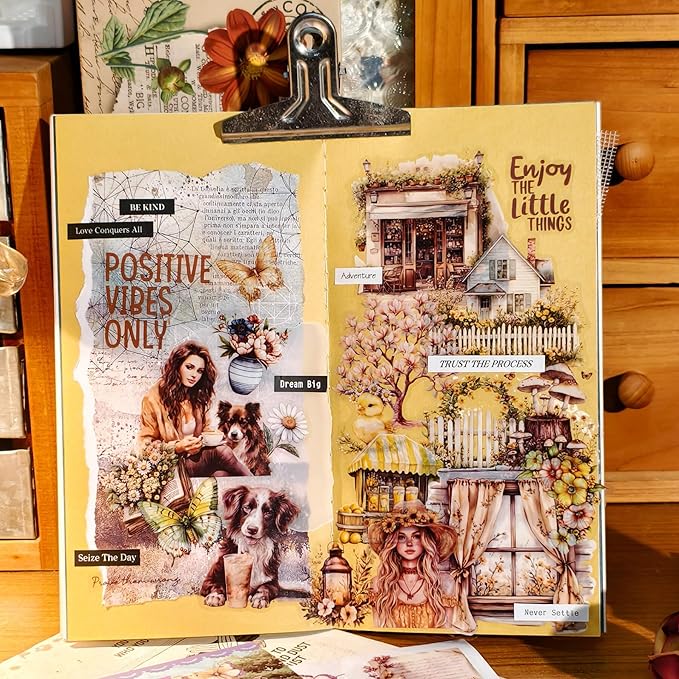 360 PCS People Stickers Book for Adults - Vintage Aesthetic Journaling Supplies Kit with Women Figures｜Scrapbooking,Card Making & Water Bottle DIY