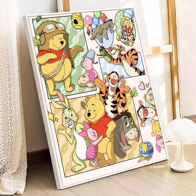 JYLMOOD Paint by Number for Adult Kits, DIY Cartoon Acrylic Oil Painting Kits for Adults Kids Beginners for Home Wall Decor Gifts 16x20 Inch (No Frame)