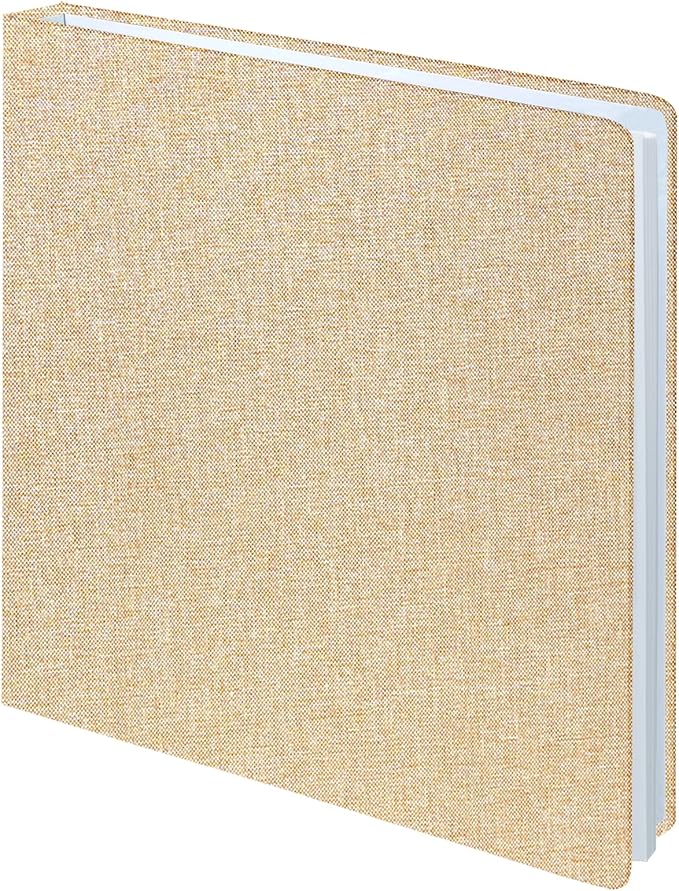 3 Ring Photo Album with Sticky Pages, Linen Scrapbook for Easy Customization - Perfect for 2x3, 4x6, 5x7, 8x10 Photos - 20 Sheets for Family Memories & Crafting